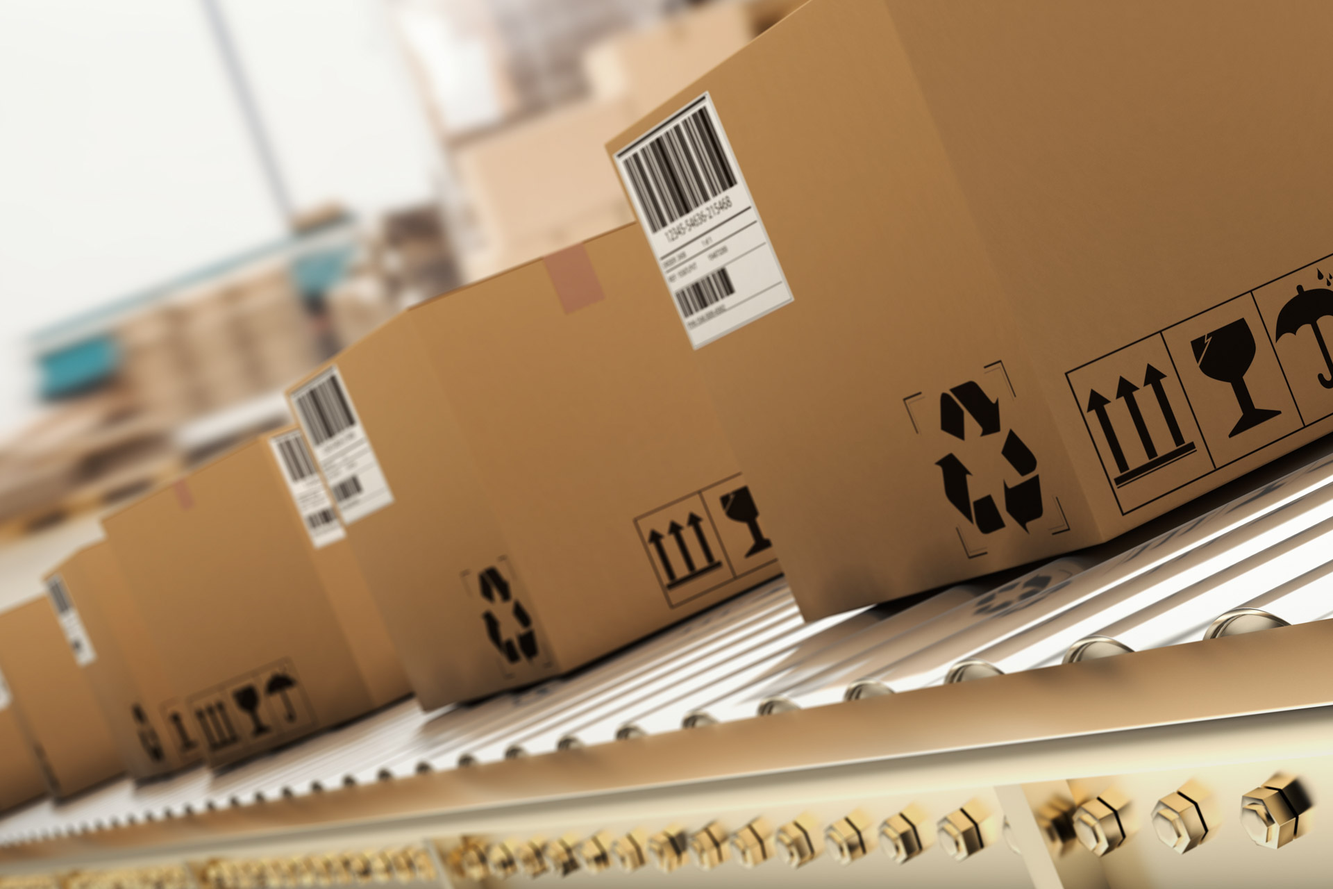 卸売業 - 倉庫内部のパレット